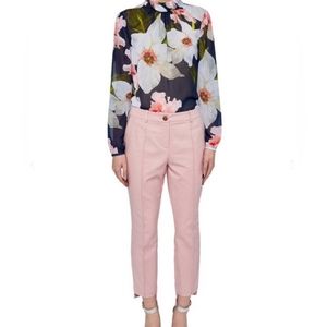 Ted Baker London, Step Hem Ankle Grazer pants, Baby pink, Size 6